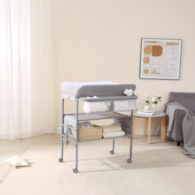 Baby Changing Table with Waterproof Changing Topper