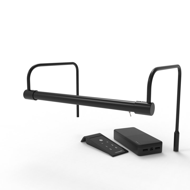 Lampe pour tableau Tru-Slim, Bronze frotté à l'huile, H 9 po x l 30 po x P 9 po, Raccordé