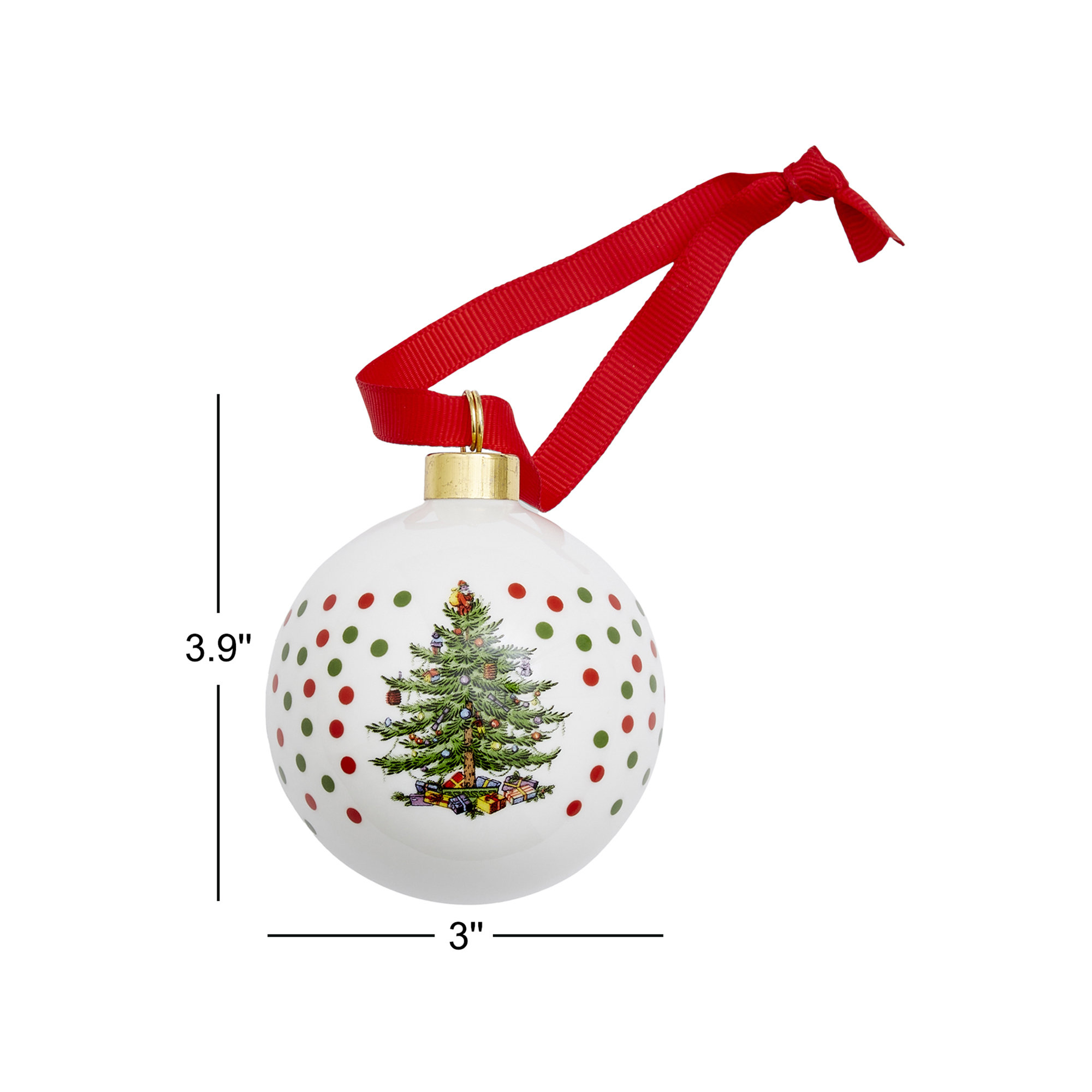 Christmas Tree POLKA DOT BAUBLE