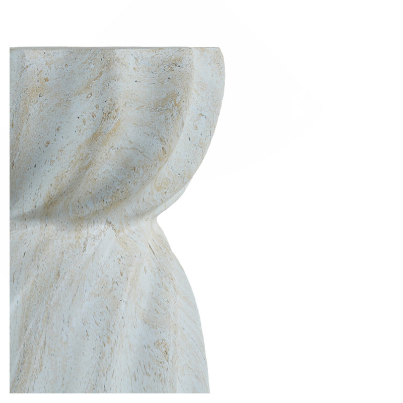 Tables de bout d'extérieur en ciment pour patio, table d'appoint de jardin en faux terrazzo, petite table d'appoint ronde moderne pour l'extérieur, tabouret de jardin en souche d'arbre pour l'intérieur et l'extérieur