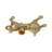 Modern Metal Fox Candle Holder for Living Room Decor - Decorative Taper Candlestick Holder for Tabletop Accent - 8", Gold