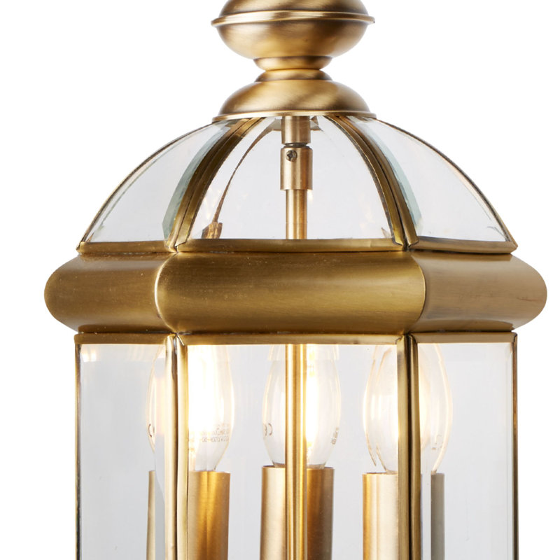 Aarick 3 - Light Lantern Pendant, Antique Brass