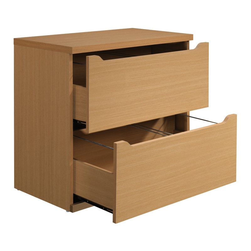 Natural 2-Drawer Lateral File Cabinet with Integrated Pulls