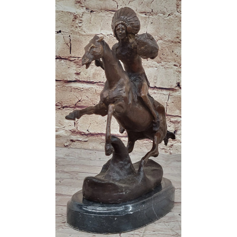 Sculpture Cardello Native American Horseman