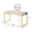 Bureau de coiffeuse 3 tiroirs avec miroir Deundrae-2105135439