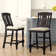 Jabree Upholstered Counter Stool with Solid Wood Frame