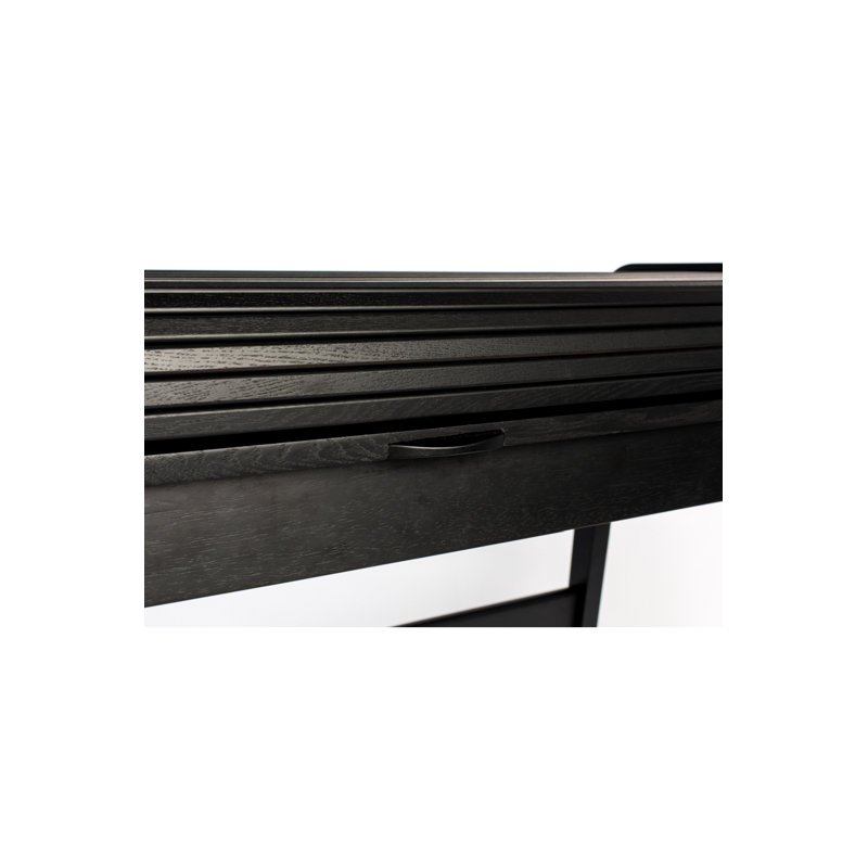 Barbier Solid Wood Writing Desk, Black