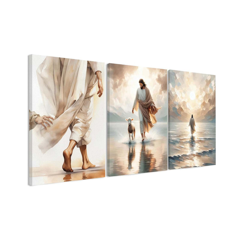 3 Piece Wrapped Canvas Print, 60 cm H x 40 cm W