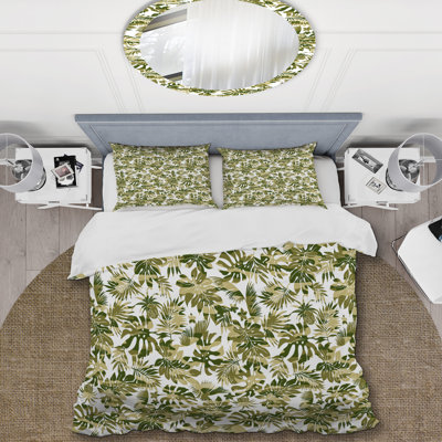Trendy Green Camouflage Camouflage Duvet Cover