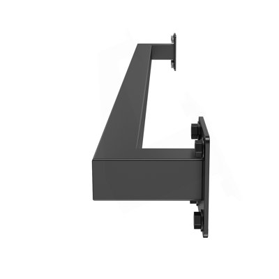 4Ft Wall Mounted Stair Handrail Black Iron 250Lbs Load Capacity Square Tube