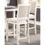 Chaises de salle à manger à hauteur de comptoir transitionnelle - Blanc antique, tissu texturé en bois revêtu de tissu d'ameublement blanc pour le quartier