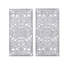 Décoration murale en bois 2 - Lotus vieilli blanc délavé avec décoration florale