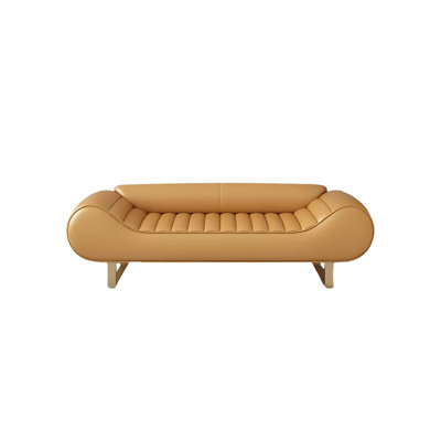 Banc rembourré en similicuir Eyvin