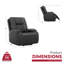 Fauteuil inclinable électrique tapissier de 37 po Bishop