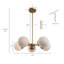 Luminaire suspendu sphère 5 lumières Mid-Century