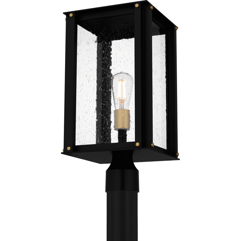 Tête de lanterne câblée à 1 lumière noire 18,75 po Benjamin Mat