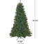 Arbre de Noël 500 7 pi - Ul, support en fer stable, 48 po de largeur, 84 po de hauteur, assemblage requis avec lumières vérifiées UL, X 84 po,
