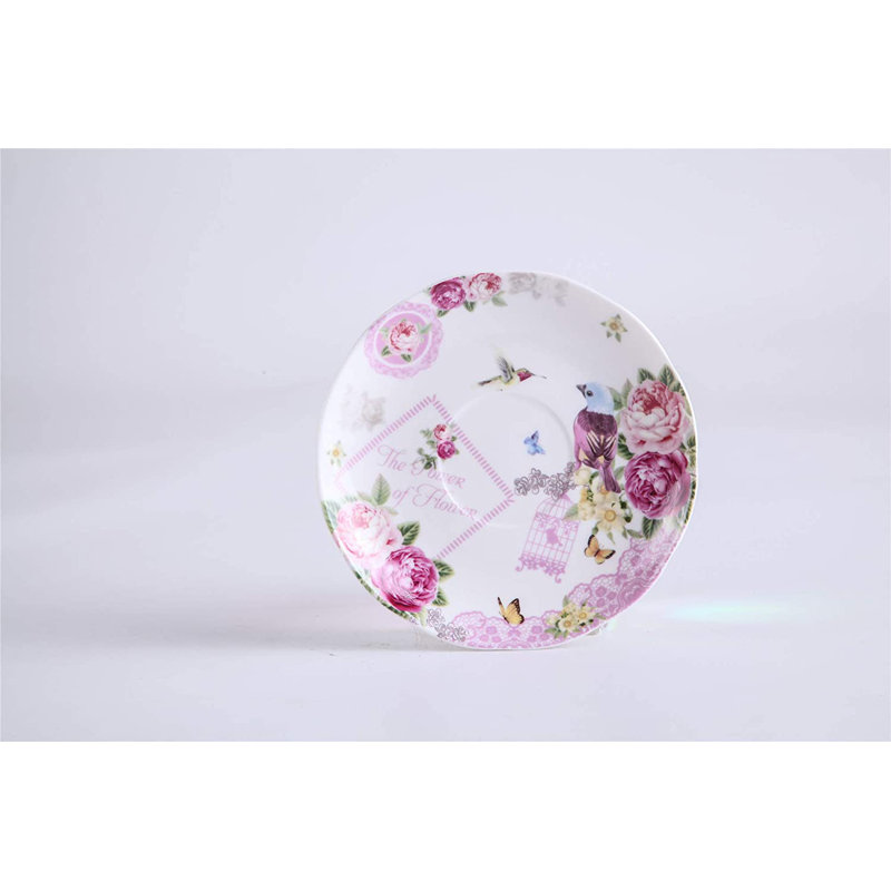 Alfret Bone China Teacup and Saucer