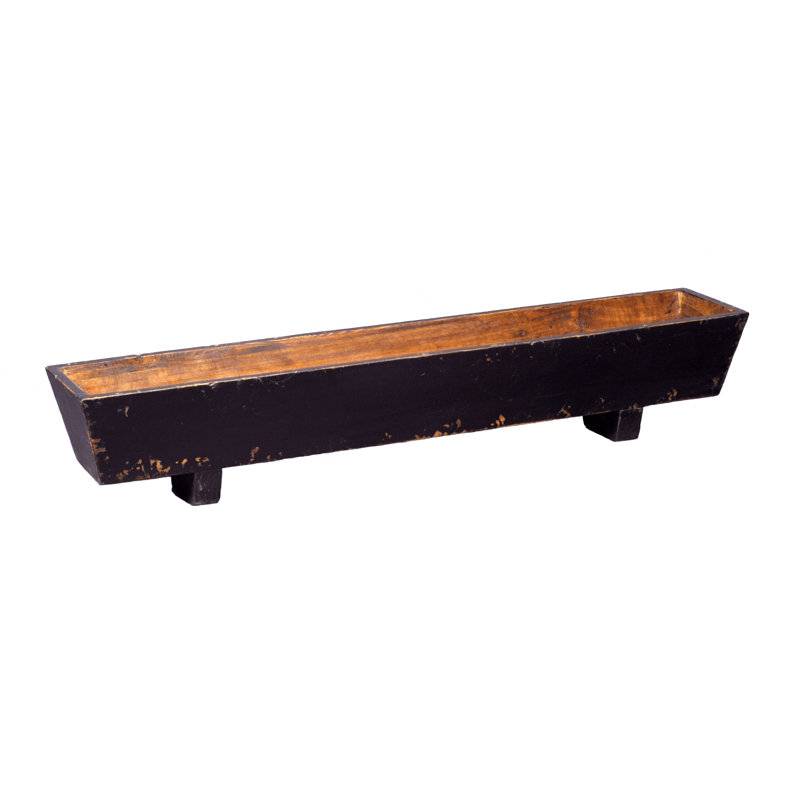 Pot à fleurs surélevé en bois Magar, Noir