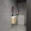 Meuble-lavabo de 15,94 po de conception américaine en chêne - Armoire murale en bois d'ingénierie avec lavabo en céramique facile à nettoyer et rangement peu encombrant-1403069258