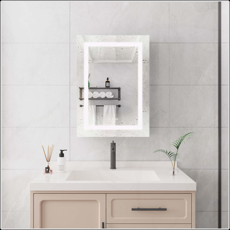 Versatile Bathroom Mirror Cabinet with Advanced Lighting and Practical Features