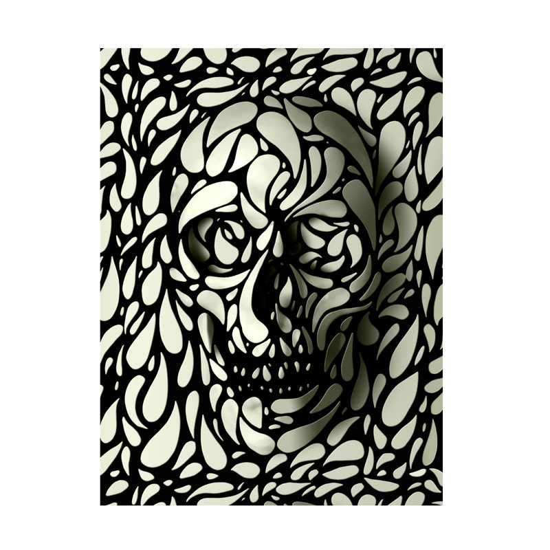 Ali Gulec Skull 4 Canvas Art, 35" H x 47" W