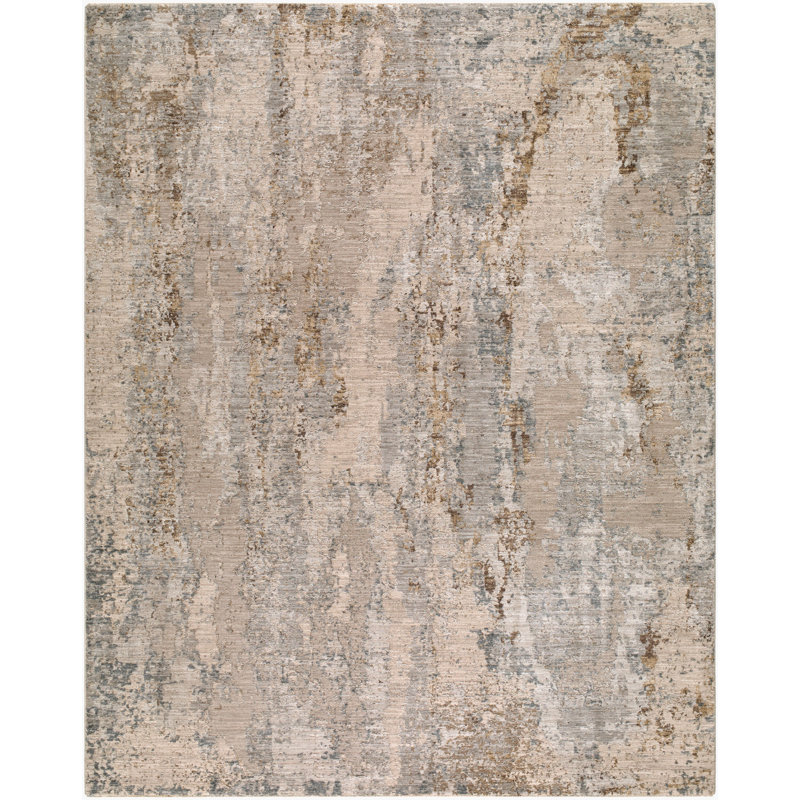 Tapis tissé à la machine Rueben, Rectangle 4'12" x 7'5"