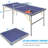 6x3ft Folding Ping Pong Table, Portable Indoor/Outdoor Table Tennis Set with Net, 2 Paddles & 3 Balls for Adults and Teens