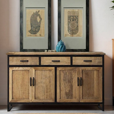 American Country Solid Wood Entryway Cabinet