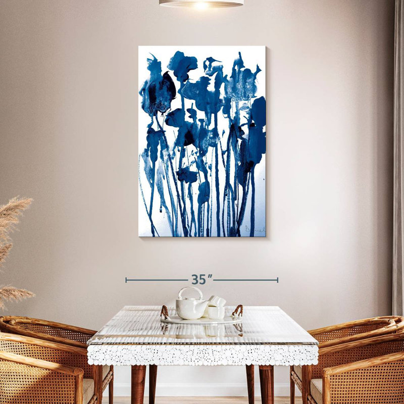Fleurs bleu marine Avery, H 45 po x l 30 po