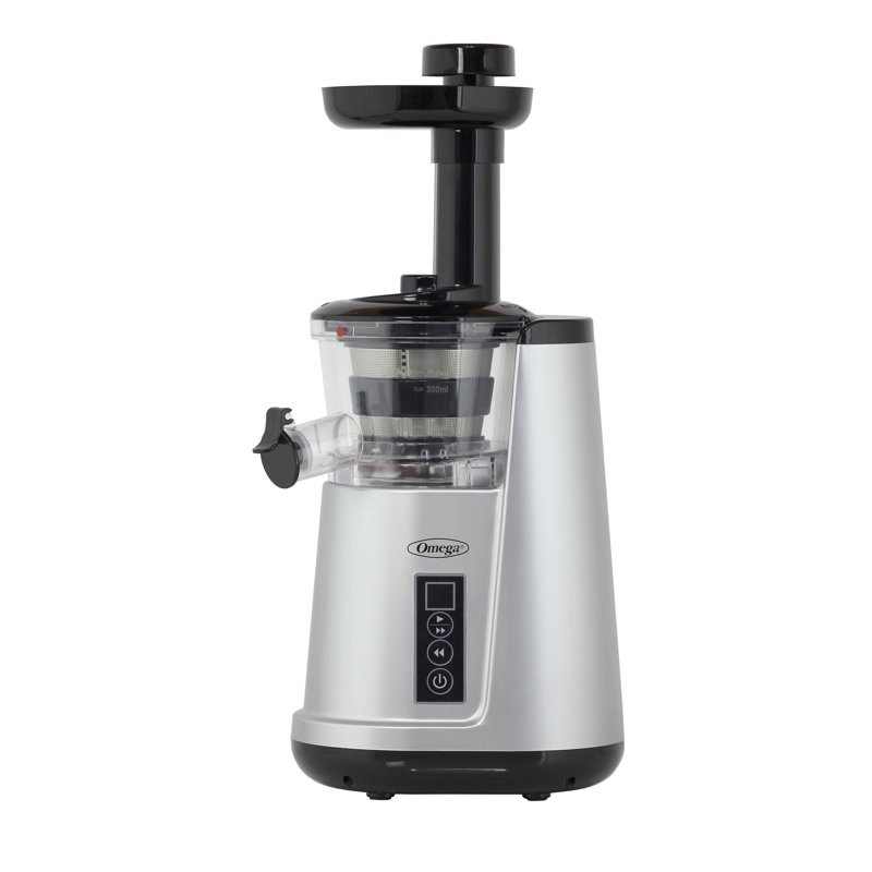 Extracteur de jus vertical à mastication compacte Omega Cold Press 365, en argent