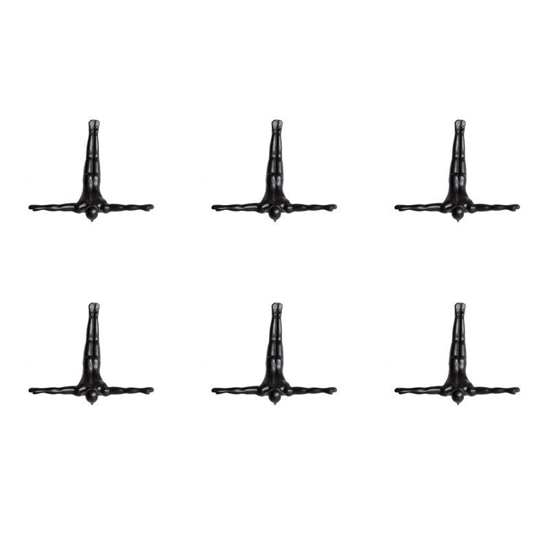 Sculpture murale classique Wall Diver Home Decor | 06 pièces | Noir |