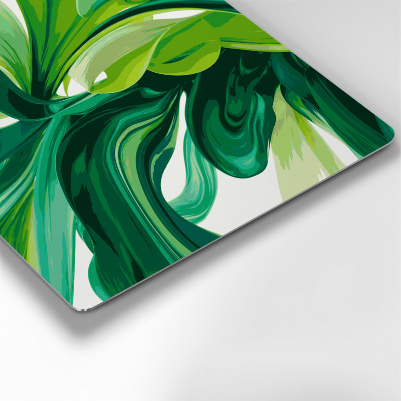«Lyrical Abstraction 33», art mural en métal vert, H 8 po x l 8 po
