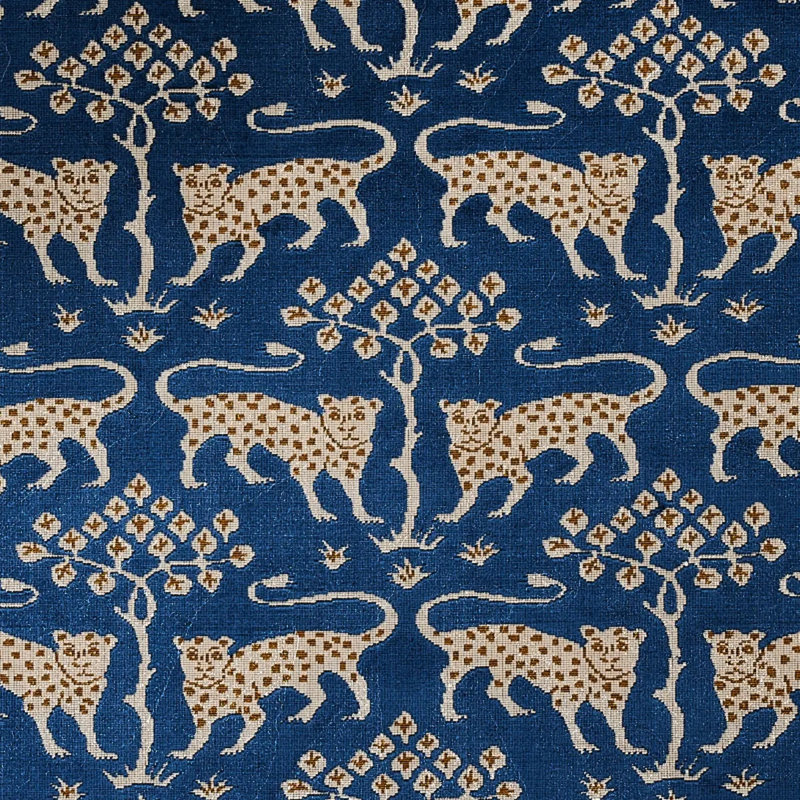 Tissu en velours Woodland, Saphire