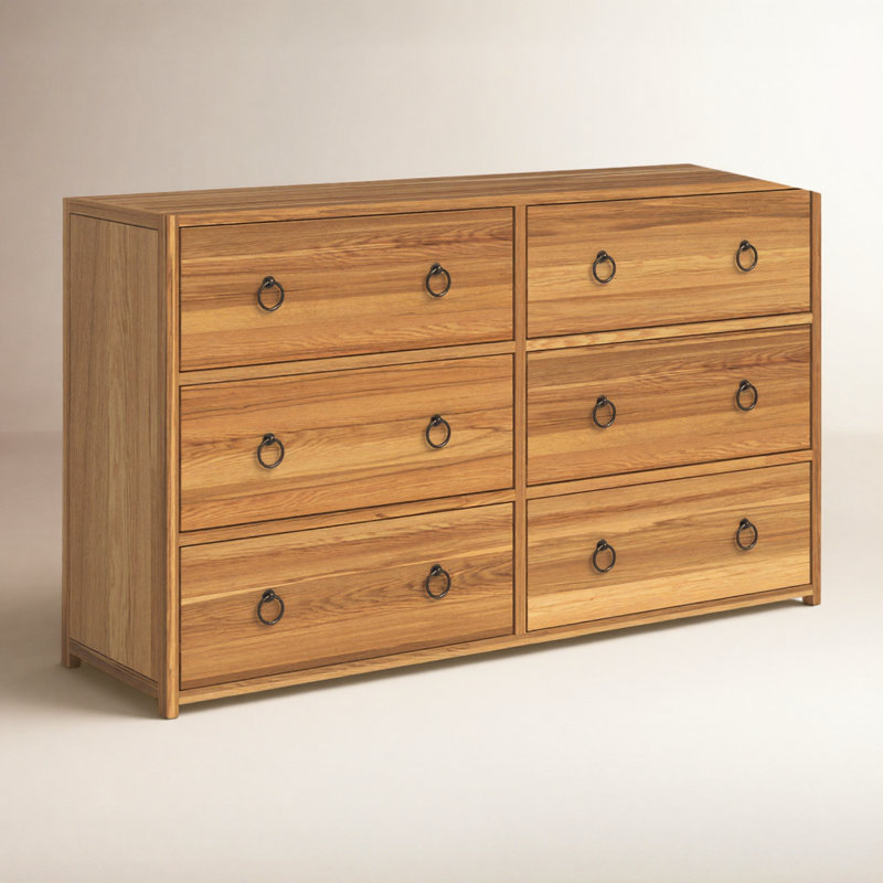 Lark 6 Drawer Dresser, Natural