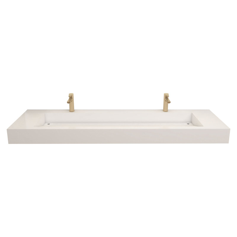 Brayden Studio® Akeya 19.5'' High Gloss White Acrylic Rectangular Bathroom Sink with Overflow