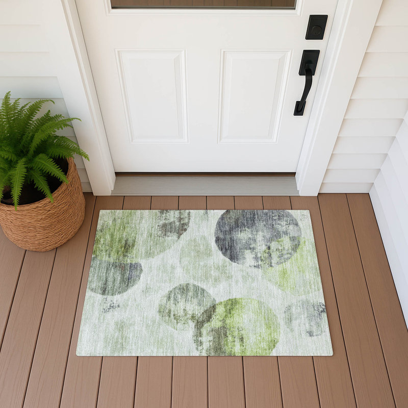 Machine Washable Indoor/Outdoor Micelotta ACN2346 Abstract Rug, Rectangle 1'8" x 2'6"