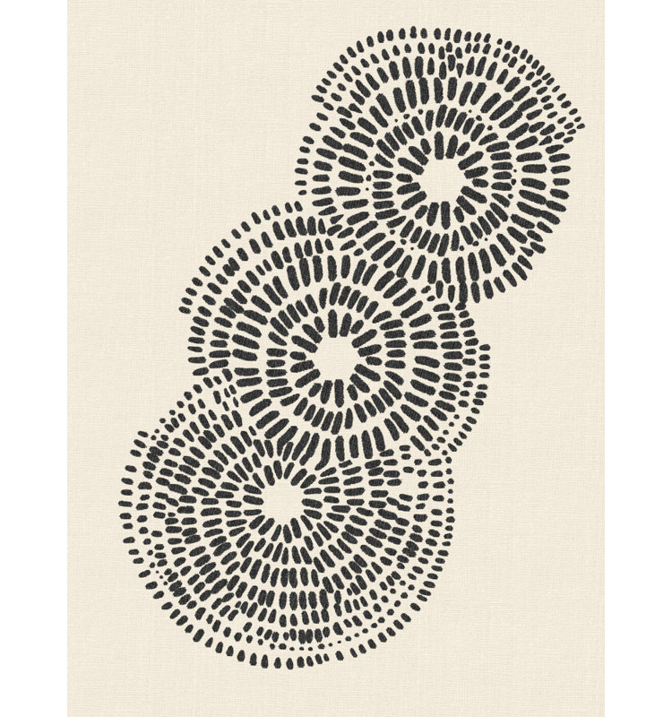 Abstract Dotted Circles by Josie George — Pattern Wall Art, 12 × 18, Matted Framed Print, Brown