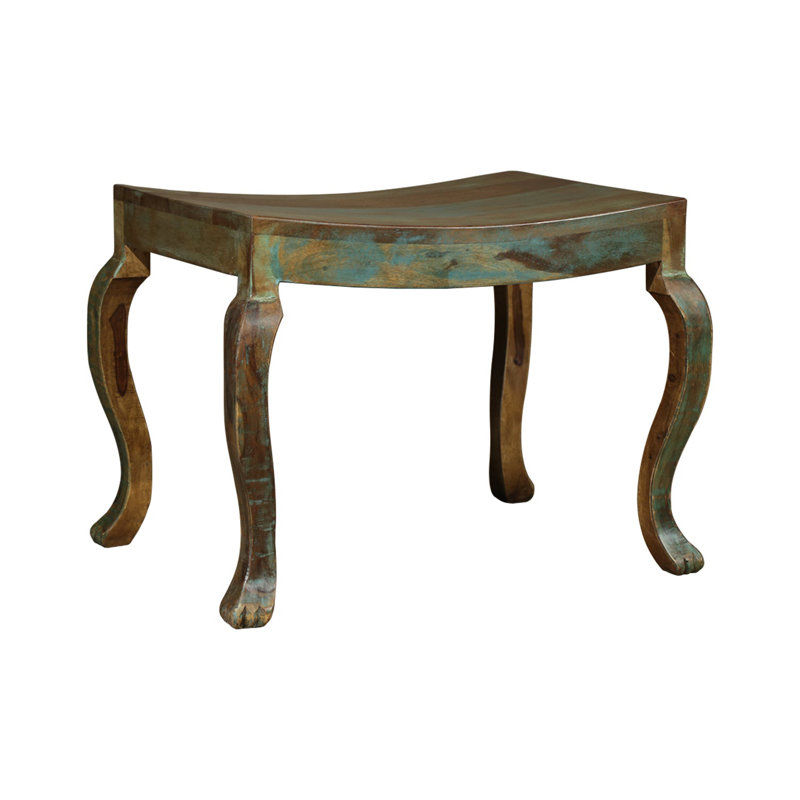 Vidju Solid Wood Accent Stool
