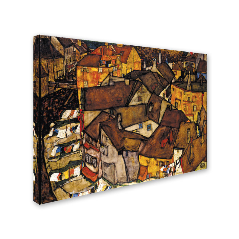 « croissant of maisons », reproduction sur toile tendue, H 24 po x l 32 po