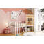 Metal Twin size Loft Bed with Roof, Window, Guardrail, Ladder-114556183