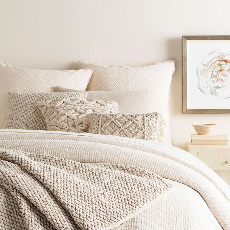 Hoyt Alabaster Full/Queen Woven Cotton Throw Blanket