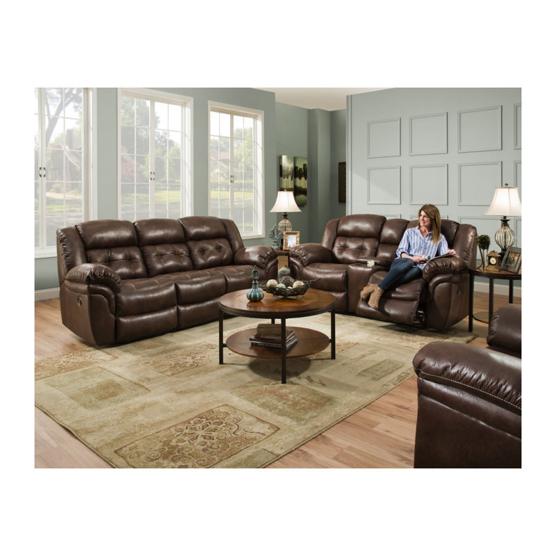 Fauteuil inclinable rembourré Haven, Polyester brun