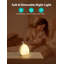 Veilleuse portative à commande tactile avec bruit blanc, lampe de chambre de bébé chaude à intensité variable, 8 sons apaisants naturels, minuterie de sommeil automatique, sucette de sommeil de voyage rechargeable pour les nouveau-nés
