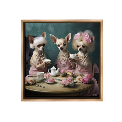 " Chihuahua Tea Party Floater Frame "