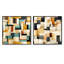 Selby - Ensemble de 2 collages de formes carrées abstraites-102163350-102163352