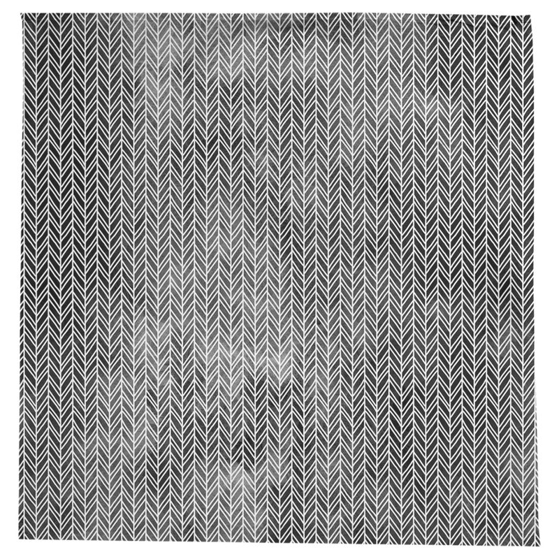 Leffel Herringbone Pattern Tablecloth, Black