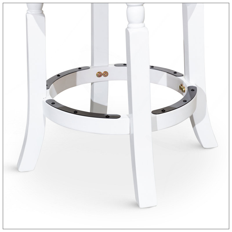 Tabouret de bar de 30 pouces Palmer Lake avec pivot, pieds évasés et siège en cuir confortable pour les cuisines et les bars modernes