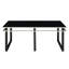 3 tables d'appoint 3 pièces: table basse à plateau en verre trempé noir et tables de bout avec pieds en métal pour une vie moderne