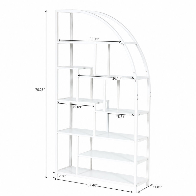 Bibliothèque 70,28 "avec cloison arquée, 1